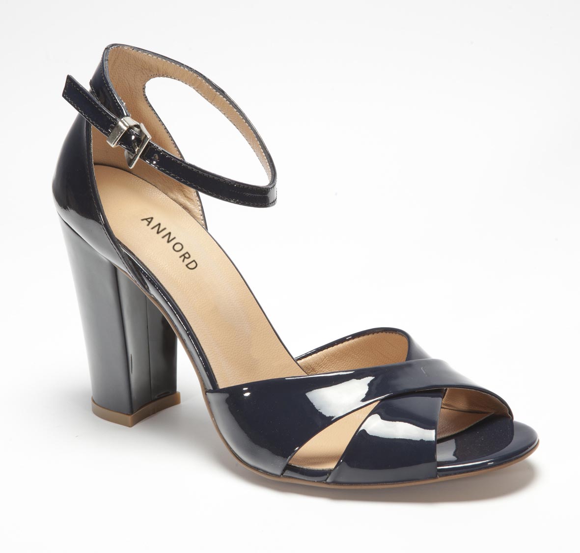AN642 SANDAL PATENT LEATHER NAVY